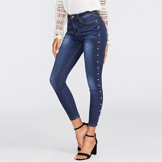 Beaded Skinny Jeans