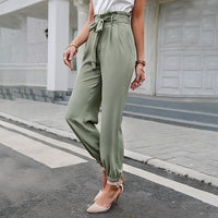 High-waist Pocket Casual Pants