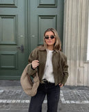 Luna | FAUX SUEDE BOMBER JACKET