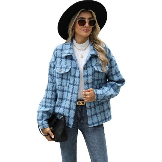 Women’s Must-Have Plaid Baggy Coat