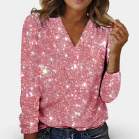 Yvonne  V Neck Diamond Blouse