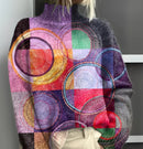 Delfina™ | Bright and Colorful Turtleneck Sweater