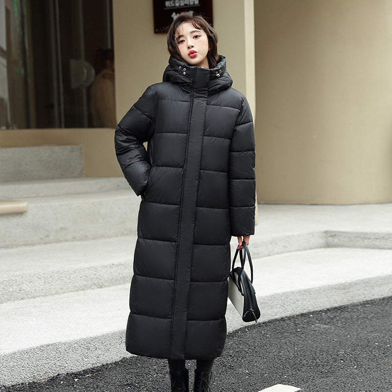 Stay Warm & Stylish with the Women’s Super Long Winter Puffer Coat