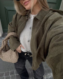 Luna | FAUX SUEDE BOMBER JACKET