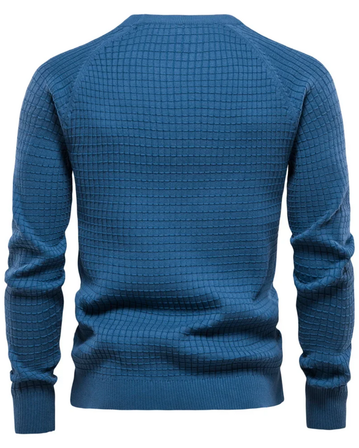Seth - Men's Grid Pattern Sweater