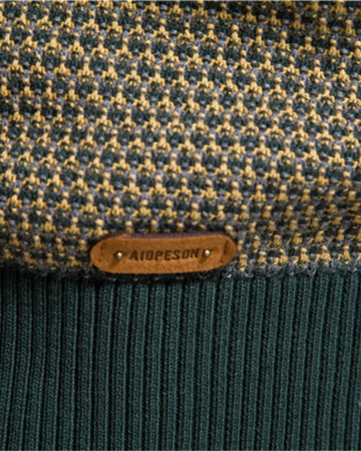 Mike - Men's Plaid Knit Sweater