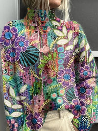 Delfina™ | Bright and Colorful Turtleneck Sweater