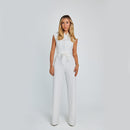 Kate Jumpsuit: Elegant V-Neck Wide-Leg Chic Style