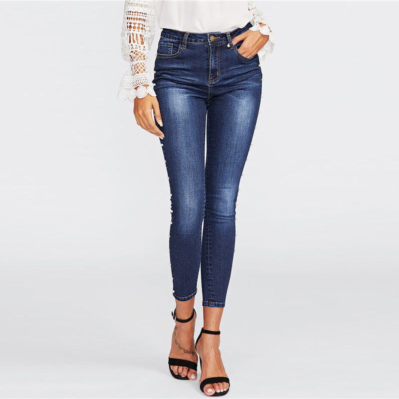 Beaded Skinny Jeans