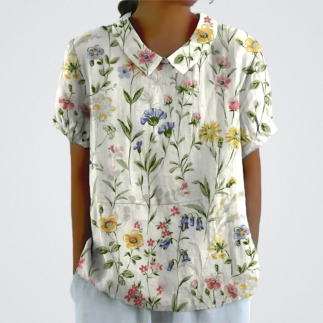 White with flowers / S
