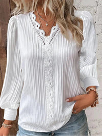 Emma Blouse With Lace Details In Chiffon