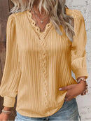 Emma Blouse With Lace Details In Chiffon
