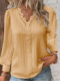 Emma Blouse With Lace Details In Chiffon