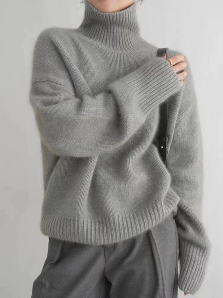 Isabella - Luxe High Neck Cashmere Sweater