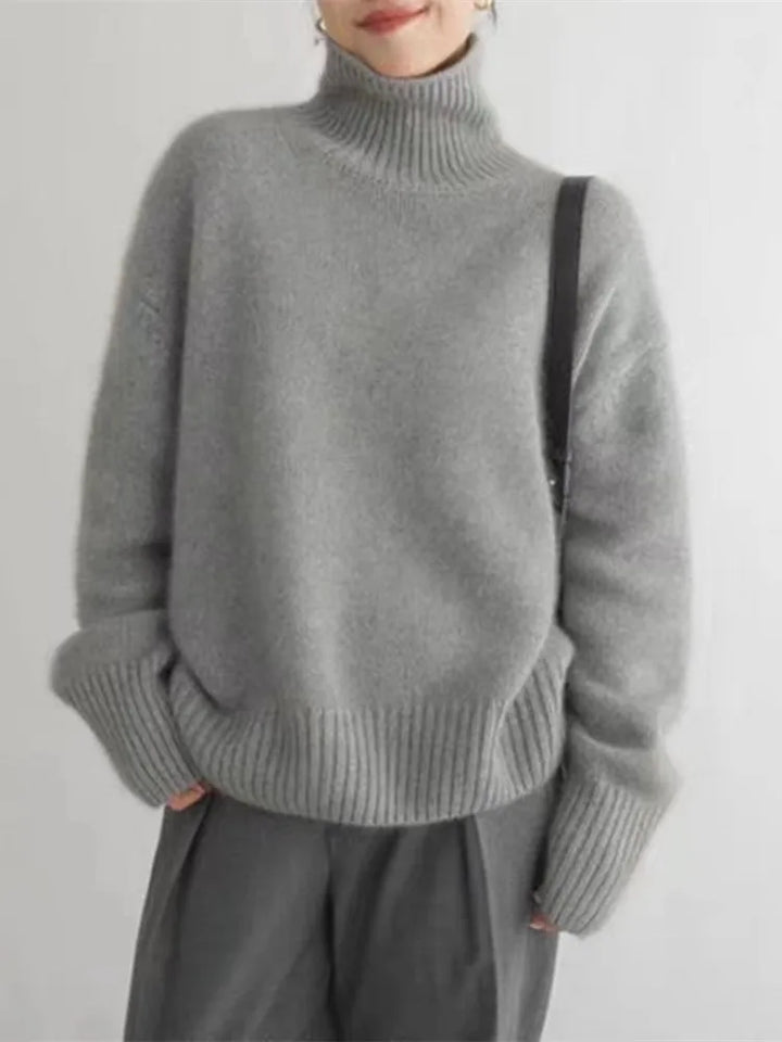 Isabella - Luxe High Neck Cashmere Sweater