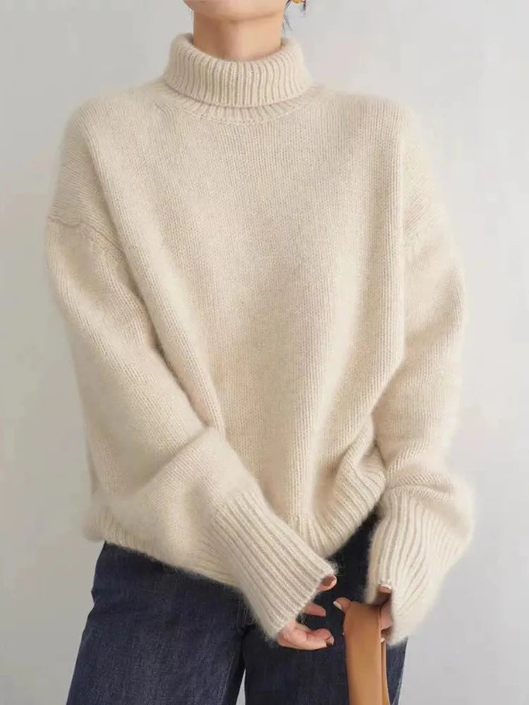 Isabella - Luxe High Neck Cashmere Sweater