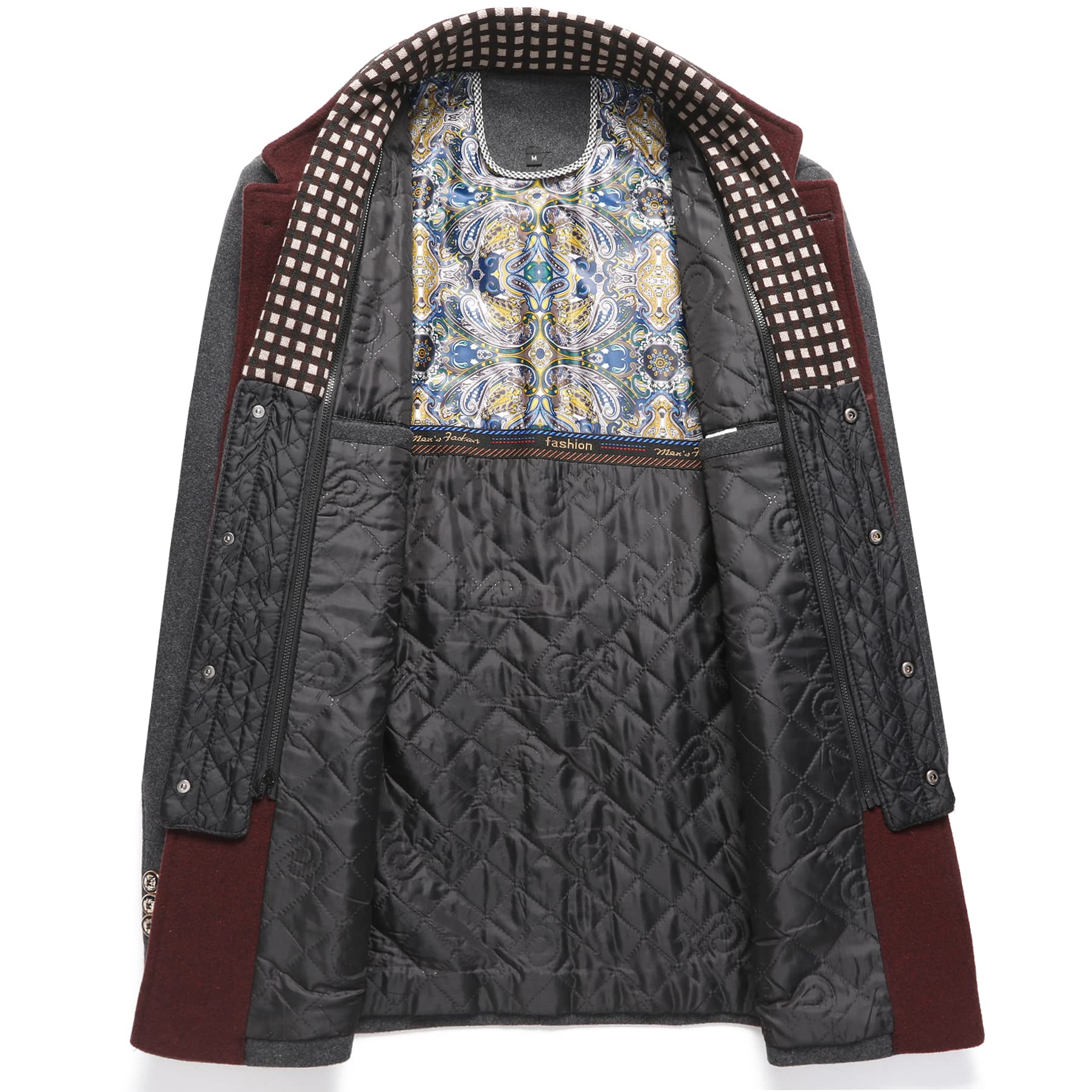 Emilio  Winter coat in wool blend with removable scarf