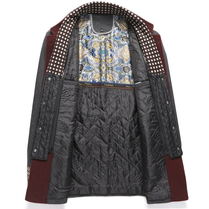 Emilio  Winter coat in wool blend with removable scarf