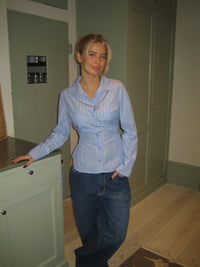 Sophia | Non-iron Blouse with Fine Stripe
