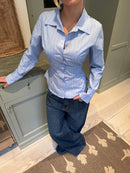 Sophia | Non-iron Blouse with Fine Stripe