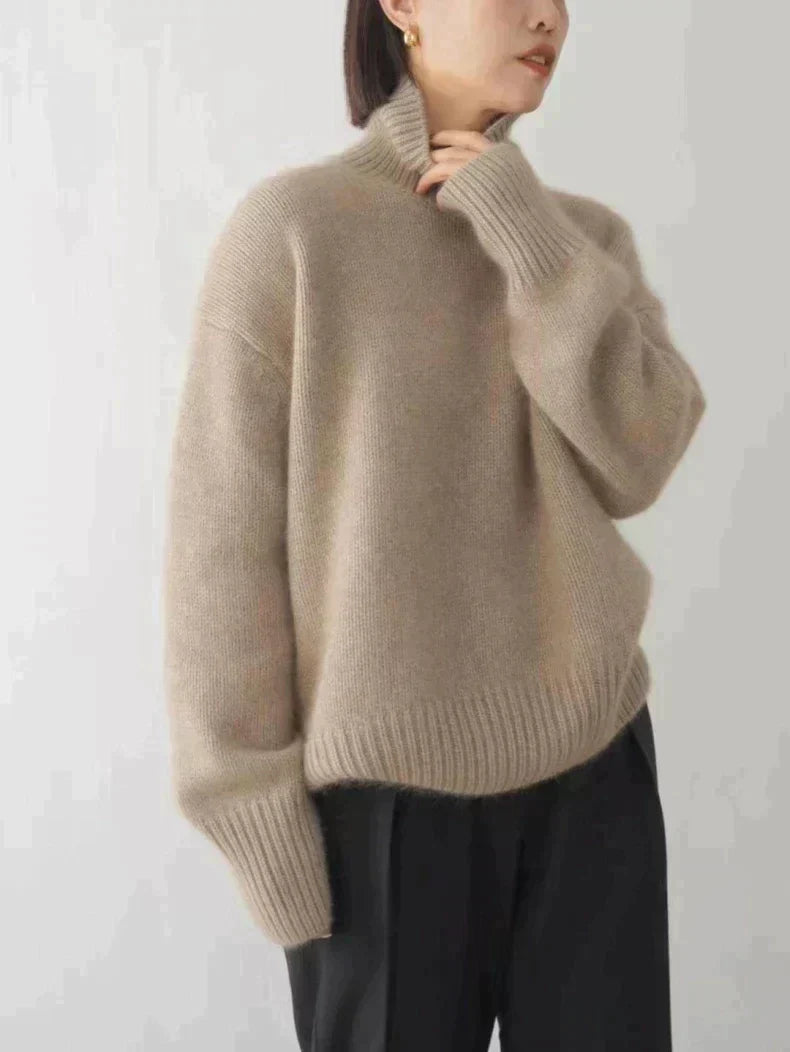 Isabella - Luxe High Neck Cashmere Sweater