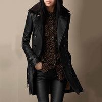 Diana Leather Trench Coat