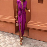 Crocetta™ | Sophisticated Deep V-Neck Dress