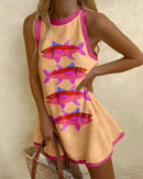 Anavée™ | Sardine Print Mini Dress