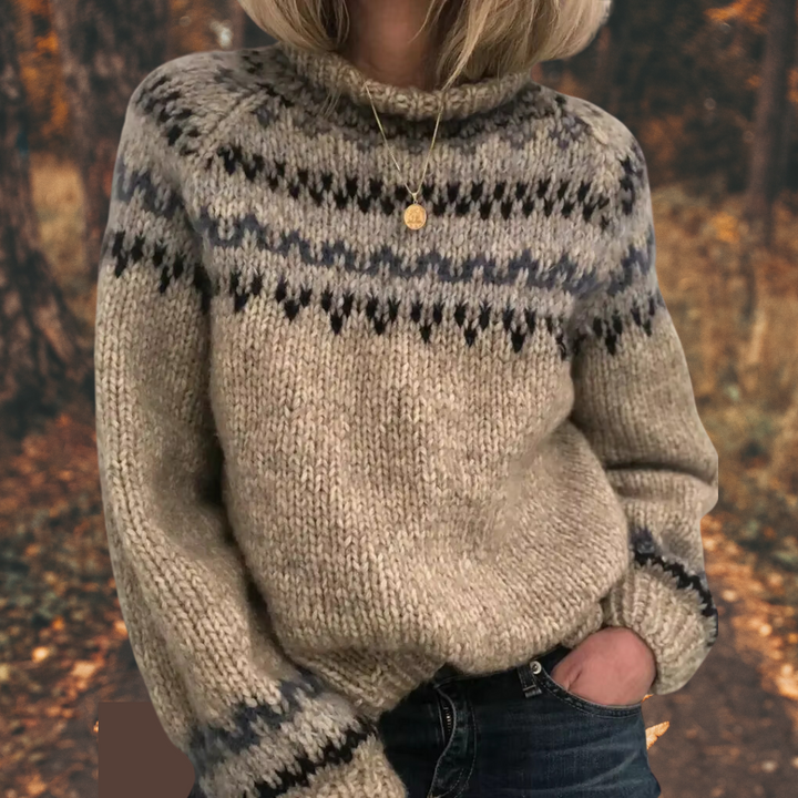 Astrid | Women's Nordic-Inspired Knit Sweater