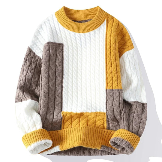 Gio  Color Block Casual Sweater For Men