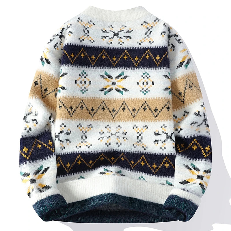 Sam Vintage Printed Cashmere Sweater For Men