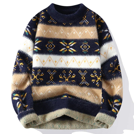 Sam Vintage Printed Cashmere Sweater For Men