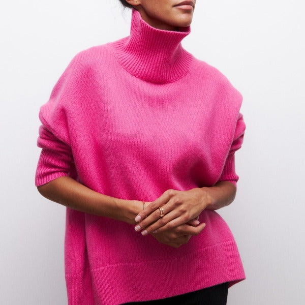 Avery - Cozy High Neck Sweater