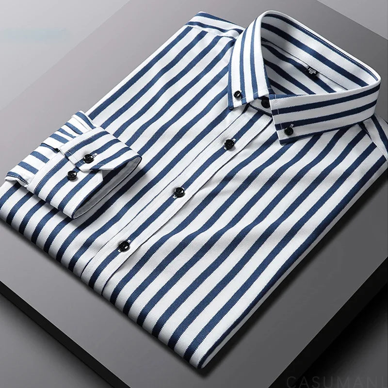 Oliver - Men's Casual Striped Shirt