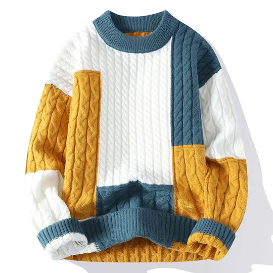 Gio  Color Block Casual Sweater For Men