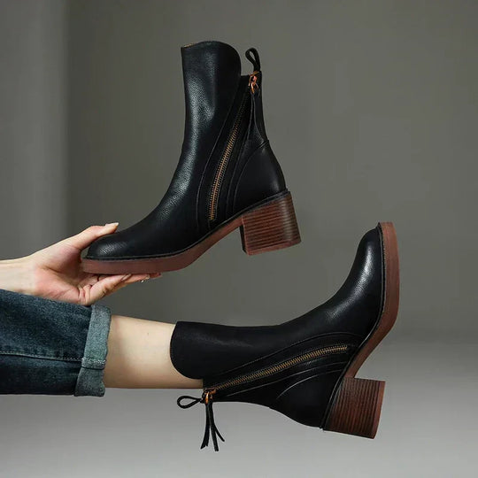 Grazia  Leather Ankle Boots