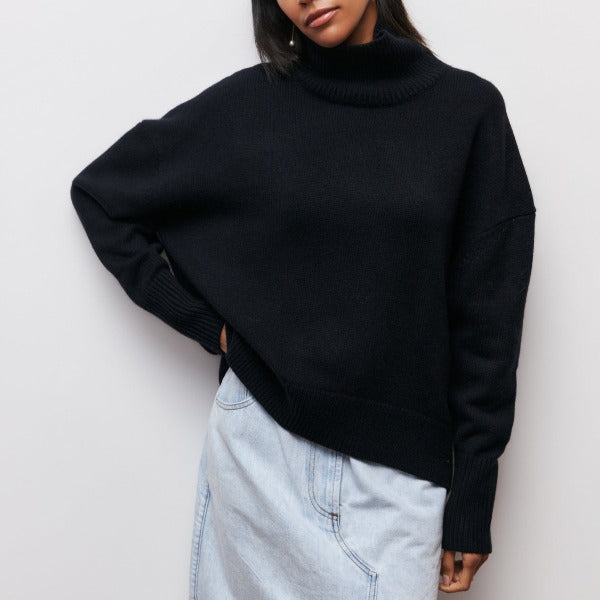 Avery - Cozy High Neck Sweater