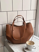 Pernilla – Shaped Tote Bag with Side Gathering