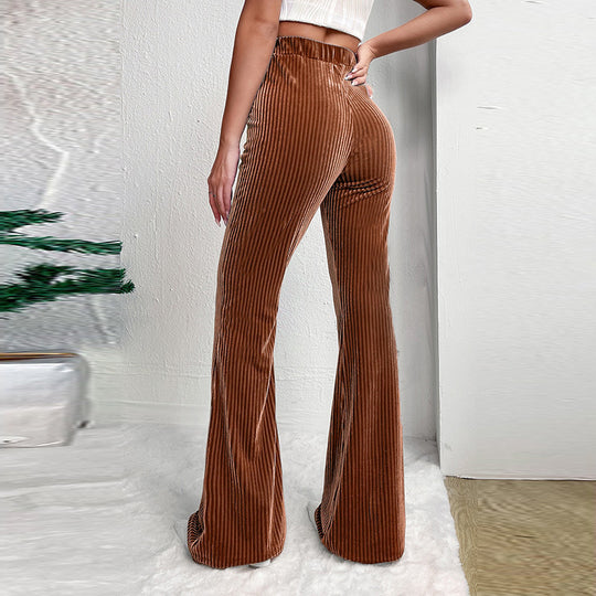 Women's Corduroy Flare Velvet Pant