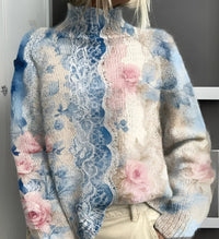 Delfina™ | Bright and Colorful Turtleneck Sweater