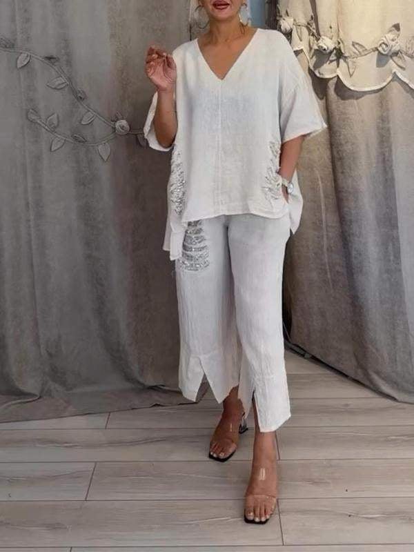 BIANCA | Two-Piece Summer Outfit with Natural Elegance and Floating Comfort