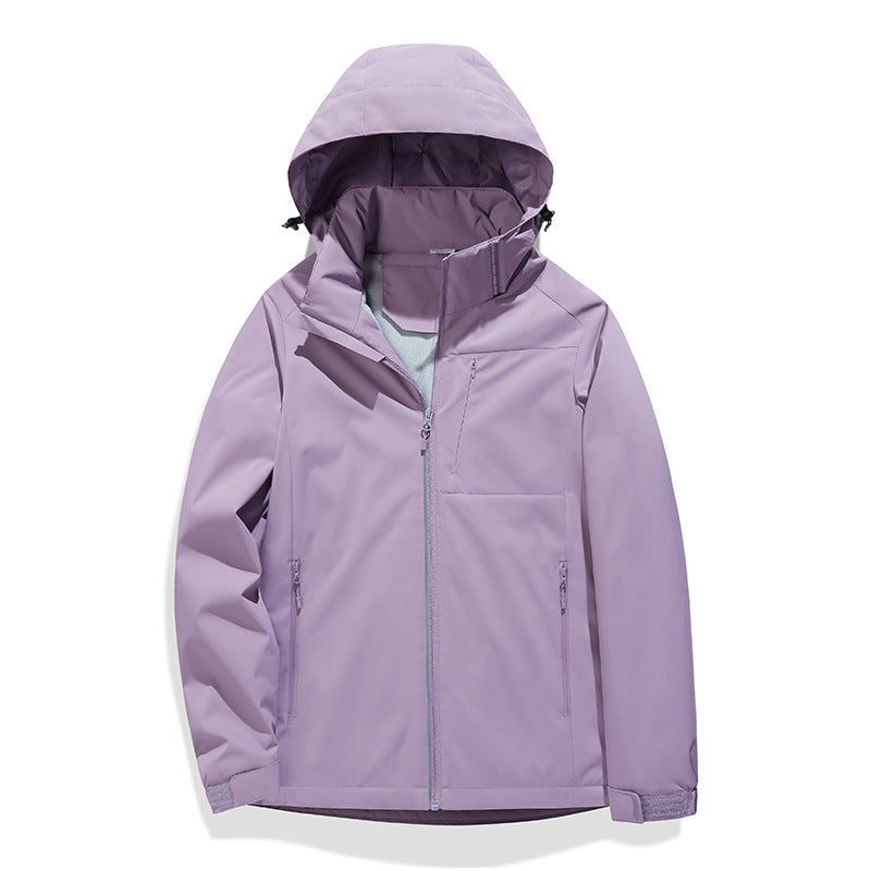 Windproof Waterproof Fleece-Lined Shell Jacket