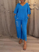 BIANCA | Two-Piece Summer Outfit with Natural Elegance and Floating Comfort