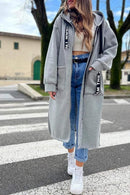 Demy - Women's Long Hooded Coat