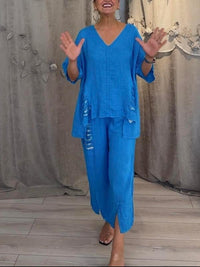 BIANCA | Two-Piece Summer Outfit with Natural Elegance and Floating Comfort