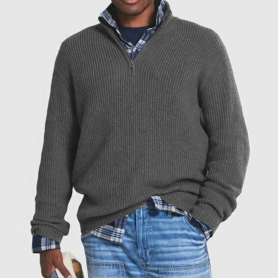 Finn Knitted Sweater With Zipper For Men