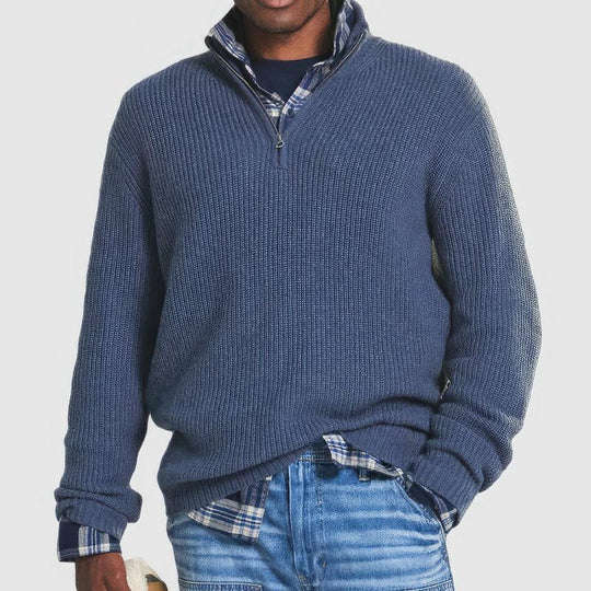 Finn Knitted Sweater With Zipper For Men