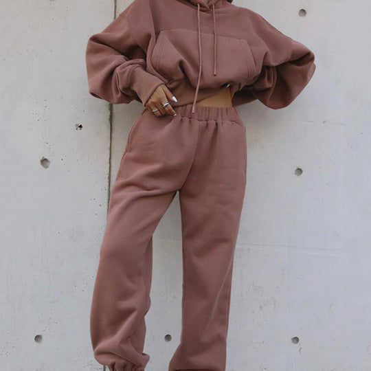 Women's Versatile Hoodie Coat Suit