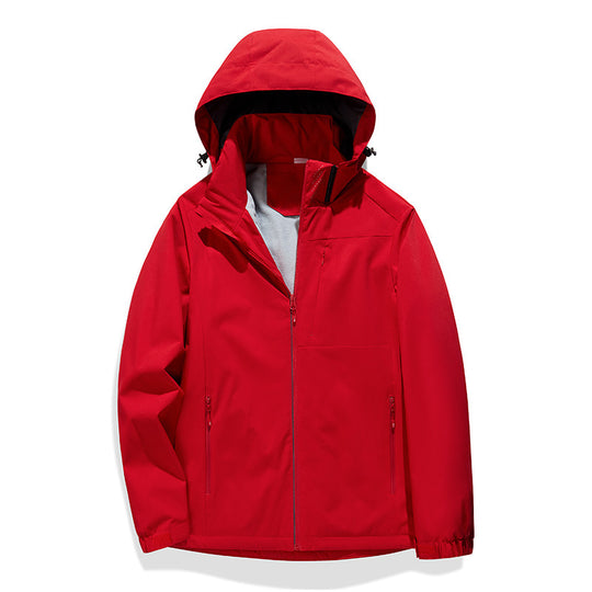 Windproof Waterproof Fleece-Lined Shell Jacket