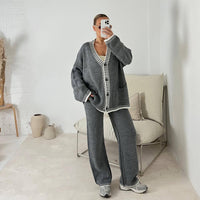 Women’s Casual Knitted Two-Piece Suit – Effortless Style